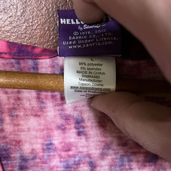 Rare HTF Hello Kitty Women’s Large Tie Dye Tank Top Athletic Activewear NWT - Picture 3 of 9